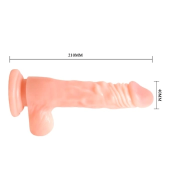 Realistyczne żylaste dildo z wibrującą końcówką