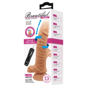 Miękkie realistyczne dildo z wibracjami 18,5 cm