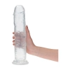 Ogromne dildo przezroczyste z przyssawką 32 cm