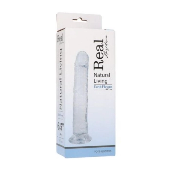 Przezroczyste dildo przyssawka penis żylasty 19cm