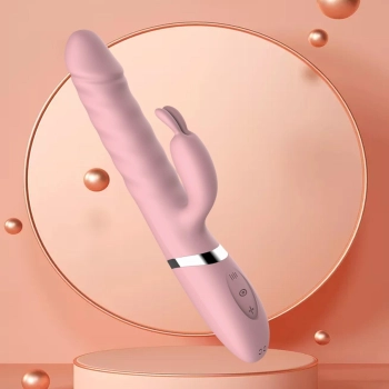 Wibrator-Rebecca Pink - Heating / Thrusting / 18 Vibrating functions USB