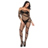 Sexy bodystocking z siatki odkryte ramiona S/L