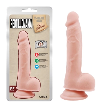 Dildo wyginane elastyczne penis przyssawka 19cm