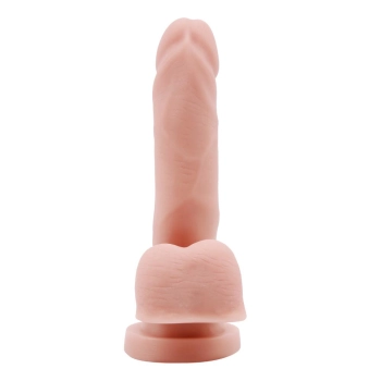 Dildo wyginane realistyczne jądra przyssawka 15cm