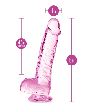 Realistyczne dildo Naturally Yours 15 cm różowe Blush