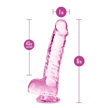 Realistyczne dildo Naturally Yours 15 cm różowe Blush