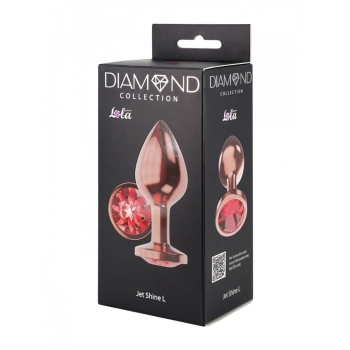 Plug-Butt Plug Diamond Ruby Shine L Rose Gold