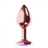 Plug-Butt Plug Diamond Amethyst Shine L Rose Gold