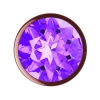 Plug-Butt Plug Diamond Amethyst Shine L Rose Gold