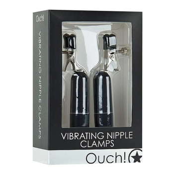 Vibrating Nipple Clamps - Black