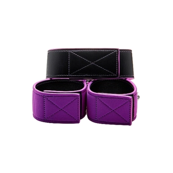 Reversible Collar and Wrist Cuffs - Purple