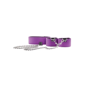 Reversible Collar and Wrist Cuffs - Purple