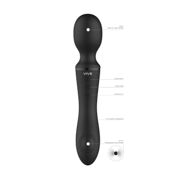 Wibrator Różdżka - Wand & Vibrator - Black