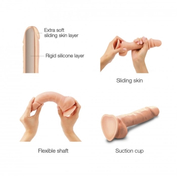 Realistyczne dildo sliding skin vanilla m