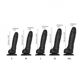 Dildo realistyczne sliding skin black s