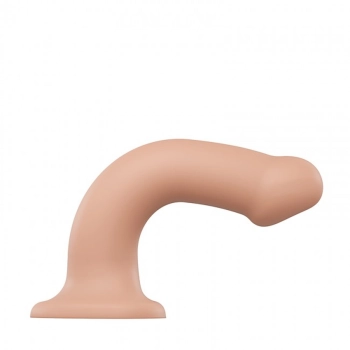 Dildo semi-realistic dual density bendable vanilla - l