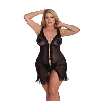 DIXIE black chemise L+ (czarna halka)