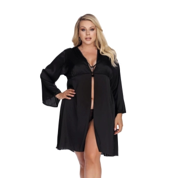 LAURA black robe XL+ (czarny szlafrok)