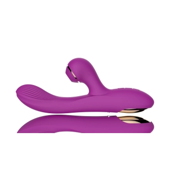 Dual Vibrator with Sucking Function Purple