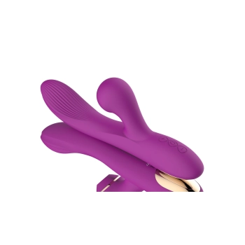 Dual Vibrator with Sucking Function Purple