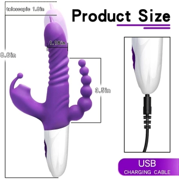 Triple Stimulation Thrusting Vibrator