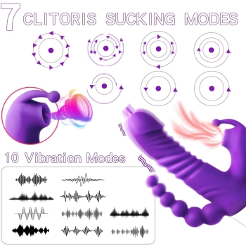 Triple Stimulation Thrusting Vibrator