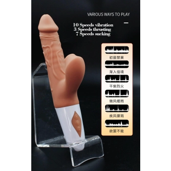 Realistic Thrusting Dildo with Suction Function