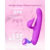 3 in 1 Thrusting Vibrator PURPLE