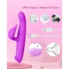 3 in 1 Thrusting Vibrator PURPLE