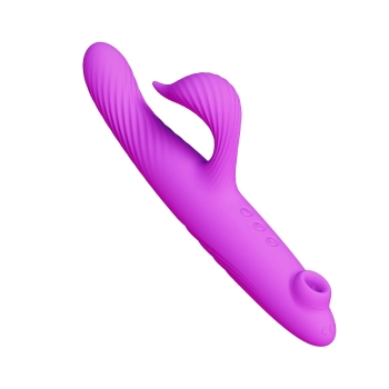 3 in 1 Thrusting Vibrator PURPLE