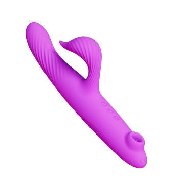 3 in 1 Thrusting Vibrator PURPLE