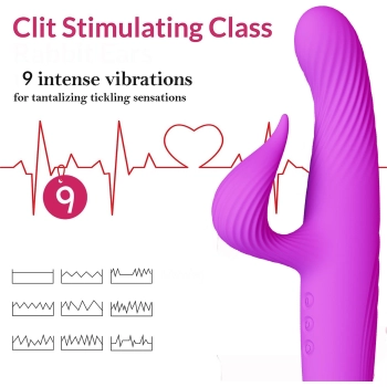 3 in 1 Thrusting Vibrator PURPLE