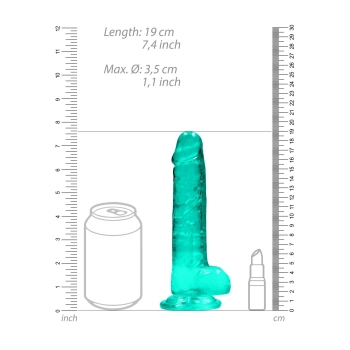 Silikonowe zielone dildo z mocną przyssawką 19 cm