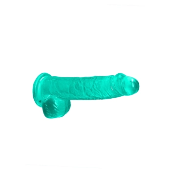 Zielone dildo do penetracji pochwy i anusa 17 cm