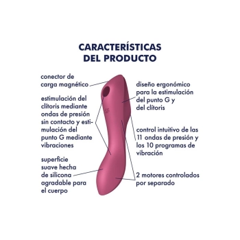 Masażer łechtaczki sex Satisfyer Curvy Trinity