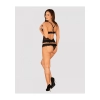 Komplet bielizny Obsessive Ivannes czarny koronka 2XL 3XL
