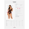 Komplet bielizny Obsessive Ivannes czarny koronka 2XL 3XL